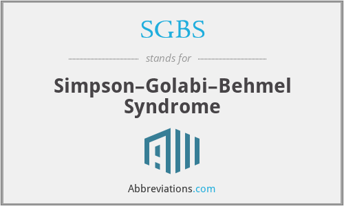 What is the abbreviation for simpson–golabi–behmel syndrome?