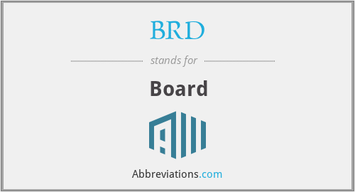 What Does BRD Stand For 